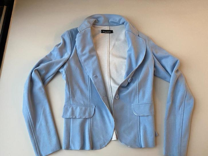 amor de cuba m, Kleding | Dames, Jasjes, Kostuums en Pakken, Zo goed als nieuw, Jasje, Maat 38/40 (M), Blauw, Ophalen of Verzenden