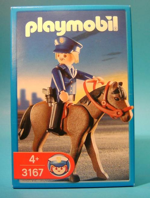 PLAYMOBIL - politie te paard - 3167 - Vintage - 1 Klicky -, Enfants & Bébés, Jouets | Playmobil, Neuf, Ensemble complet, Enlèvement