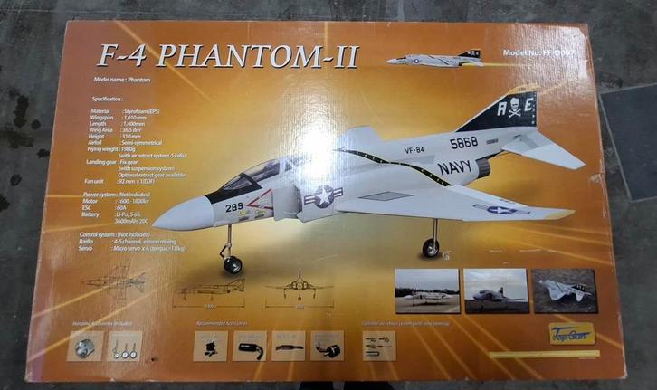 FlyFly F4 Phantom 1010mm, Hobby en Vrije tijd, Modelbouw | Radiografisch | Vliegtuigen, Ophalen