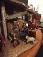 Grote vintage kribbe met 11 kerstfiguren, Diversen, Ophalen, Zo goed als nieuw