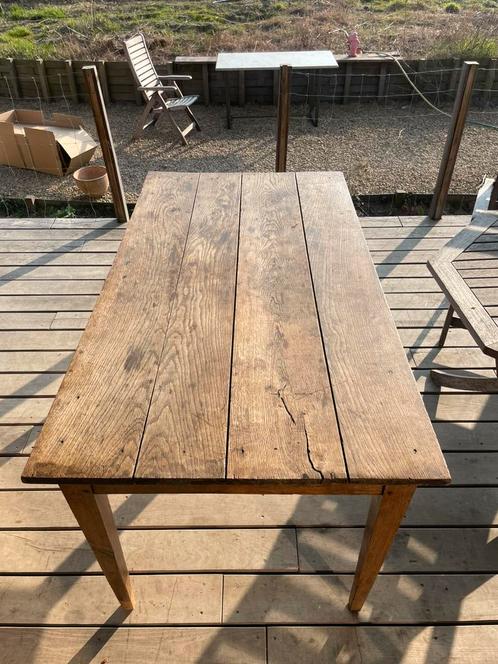 Antieke geleefde boerentafel, Huis en Inrichting, Tafels | Eettafels, Gebruikt, Ophalen