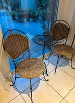 Setje, Tuin en Terras, Gebruikt, Rotan, Bijzettafel, Loungeset