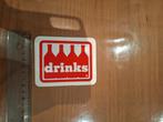 Vintage sticker drinks, Verzamelen, Stickers, Verzenden, Gebruikt, Merk