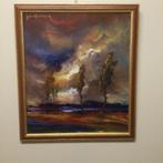 Schilderij  L.Jordaens olieverf op paneel .1944+2000 Merksem, Ophalen of Verzenden