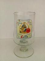 Ancien verre sur pied ABBAYE DE LEFFE  parchemin, Collections, Comme neuf, Enlèvement ou Envoi, Leffe, Verre ou Verres