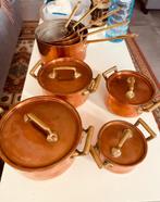 BATTERIE CASSEROLES ET POELONS EN CUIVRE, Ophalen, Overige materialen, Gebruikt, Keramische plaat