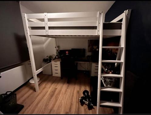 Hoogslaper 2 personen, Huis en Inrichting, Slaapkamer | Stapelbedden en Hoogslapers, Zo goed als nieuw, Hoogslaper, Ophalen
