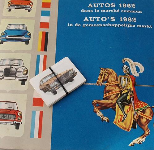 Auto's 1962 - Jacques - 21 stickers, Verzamelen, Stickers, Zo goed als nieuw, Auto of Motor, Ophalen of Verzenden