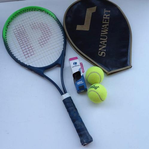 Tennisracket dames + nieuwe handgreepstrip + hoes., Sport en Fitness, Tennis, Zo goed als nieuw, Ophalen