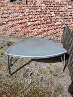Table en verre avec pieds en aluminium, Jardin & Terrasse, Utilisé, Enlèvement ou Envoi