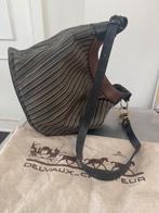 Delvaux Satan Toile de Cuir, Handtassen en Accessoires, Tassen | Damestassen, Ophalen of Verzenden, Zo goed als nieuw, Zwart