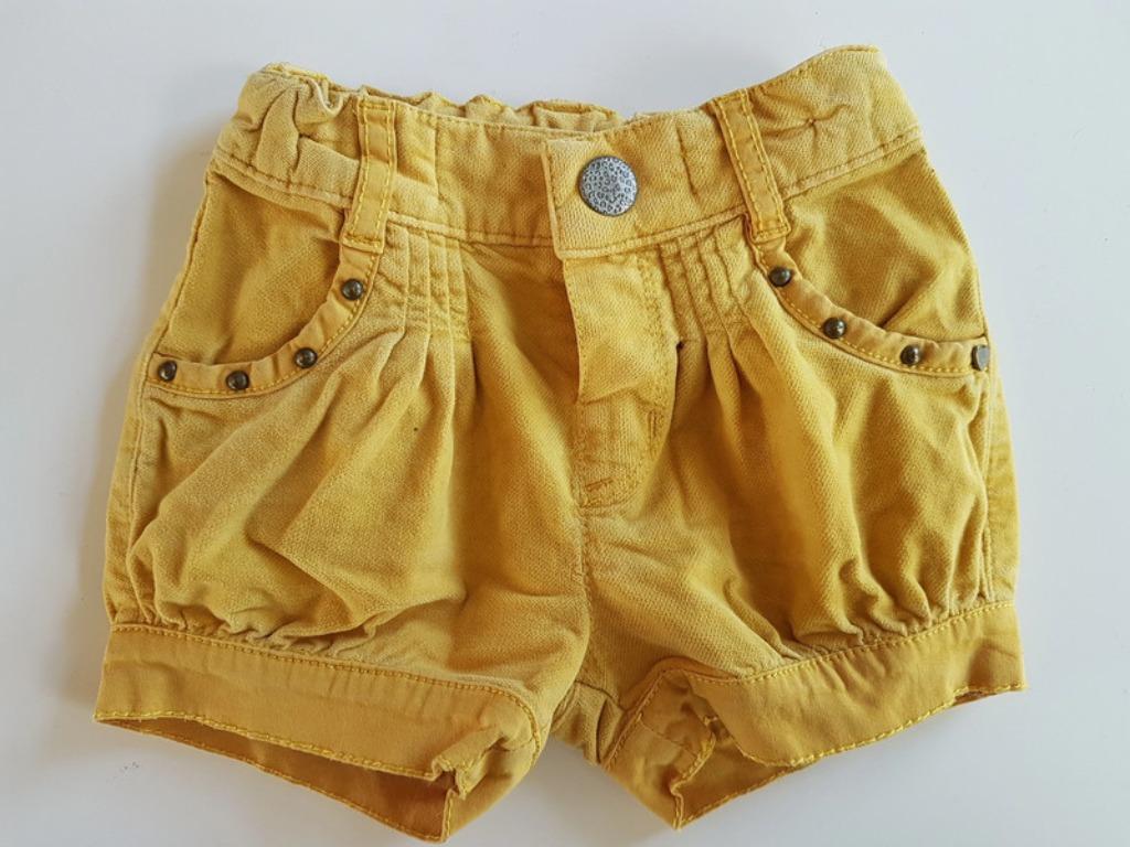 CATIMINI - Joli short en velours jaune - T.6 mois/68 cm, Pantalon, Catimini, Enlèvement ou Envoi, Utilisé