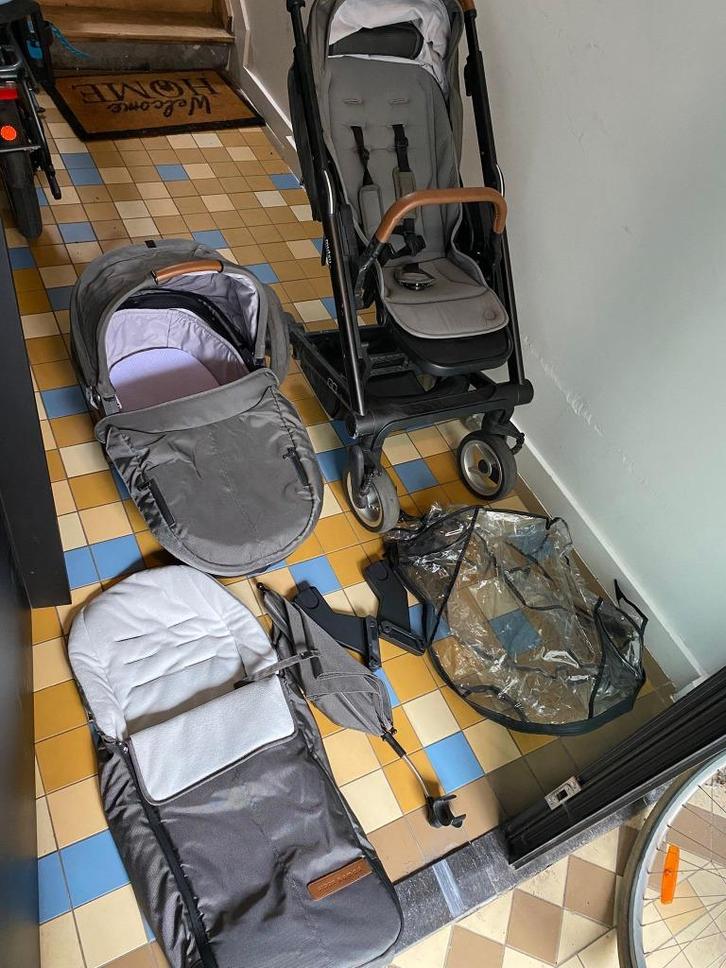 Mutsy iGO complete set, Kinderen en Baby's, Kinderwagens en Combinaties, Zo goed als nieuw, Kinderwagen, Mutsy, Met reiswieg, Verstelbare duwstang