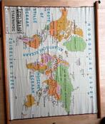 oude  schoolkaart wereldkaart staatkundig Ch. Verbeke, Antiek en Kunst, Ophalen, Aardrijkskunde