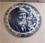 Prachtig Oud Wandbord - Visser met Pijp - Boch - 29cm, Antiek en Kunst, Antiek | Keramiek en Aardewerk, Ophalen of Verzenden