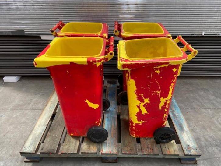 4 VUILBAKKEN 125L 50X50 CM 90 HOOG, Tuin en Terras, Kruiwagens, Gebruikt, Handmatig, Tweewielig, Ophalen