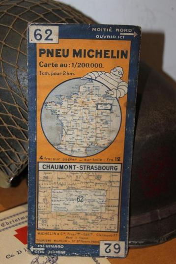 WW2 Michelinkaart nr. 62 „Chaumont - Strasbourg” 1932 beschikbaar voor biedingen