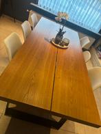 Massief eiken eettafel, Ophalen, Gebruikt, Eikenhout, 200 cm of meer