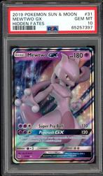 Mewtwo GX PSA 10 - 31/68 Soleil et lune - Dates cachées 2019, Enlèvement ou Envoi, Comme neuf, Cartes en vrac