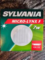 Lampen,Sylvania micro-lynx F 7w  GX53 met lamphouder. NIEUW., Ophalen of Verzenden