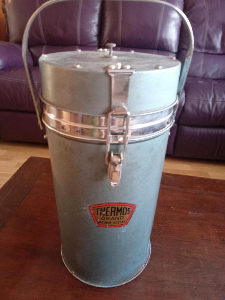 Vintage Engelse thermoskan eind jaren 50 begin jaren 60, Verzamelen, Retro, Ophalen