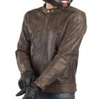 Veste de moto en cuir marron Eleveit de style vintage Cafe R, Seconde main, Eleveit, Manteau | cuir, Hommes