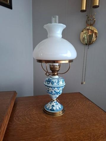 Prachtige antieke lamp Delft blauw  beschikbaar voor biedingen