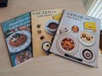 Set v 3 kookboeken (gebak, dessert,pannekoek, wafels, saus, Ophalen of Verzenden