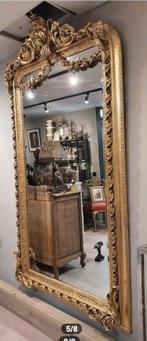 Grote franse spiegel met facetgeslepen glas met guirlandes, Enlèvement