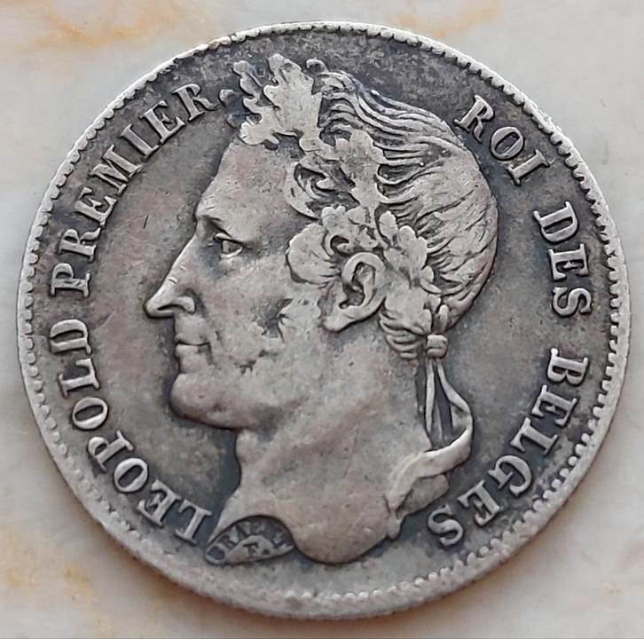 1/2 Franc 1840 (Gelauwerd) Zeldzaam !! Mooie kwaliteit !!, Postzegels en Munten, Munten | België, Losse munt, Zilver, Zilver, Ophalen of Verzenden