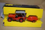 Solido Willys jeep Brandweer - TOP, Ophalen of Verzenden, Zo goed als nieuw