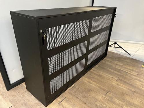 Akoestische schuifdeurkast zwart 200X120 cm, Huis en Inrichting, Kasten | Vitrinekasten, Gebruikt, 100 tot 150 cm, 200 cm of meer