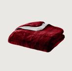 Plaids Cocooning Bordeaux fleece deken/plaid NIEUW 200 x150, Huis en Inrichting, Woonaccessoires | Plaids en Woondekens, Ophalen of Verzenden