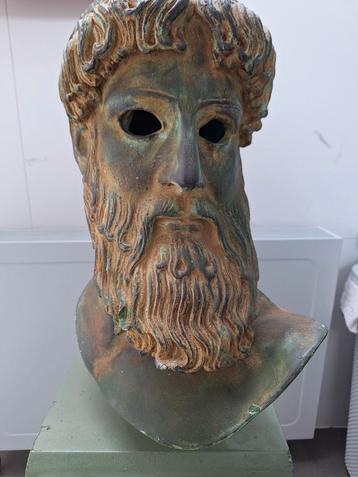 Zeus grieks beeld in plaaster 50cm hoog 30cm br., Enlèvement