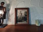 Photo encadrée : "Eglise" - cadre ancien -  45 x 35 -, Ophalen
