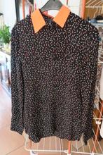 Blouse nieuw zwart print staafjes Armani Exchange mt 38-40, Kleding | Dames, Blouses en Tunieken, Maat 38/40 (M), Zwart, Nieuw