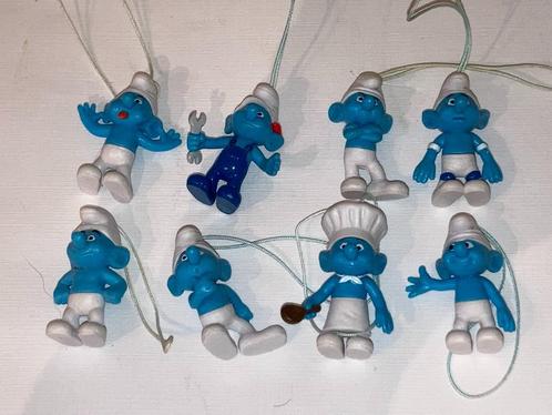 Set van 8 Peyo-smurfen om overal op te hangen! oogstjaar, Verzamelen, Smurfen, Zo goed als nieuw, Ophalen of Verzenden