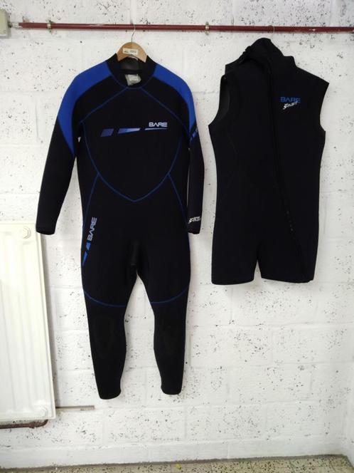 Combinaison de plongée BARE 7mm Sport S-Flex + Veste BARE 7m, Sports nautiques & Bateaux, Plongée, Comme neuf, Combinaison de plongée