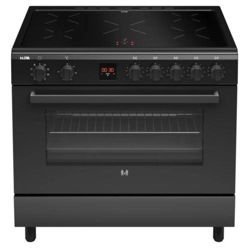 Etna FI590ZWA inductiefornuis zwart 90cm nieuw laagste prijs, Elektronische apparatuur, Fornuizen, Nieuw, Vrijstaand, Inductie