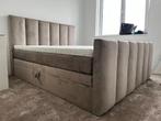 TAUPE! Opbergboxspring 180 x 200 cm Eric Kuster + TOPPER!, Maison & Meubles, Chambre à coucher | Lits boxsprings, Eric Kuster stijl