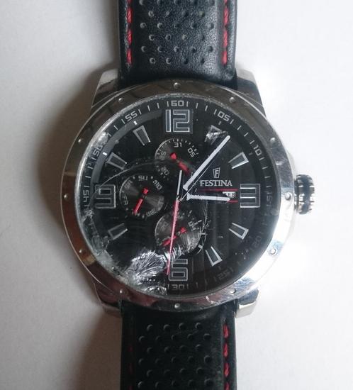 Festina F16585 horloge - beschadigd, Handtassen en Accessoires, Horloges | Heren, Gebruikt, Polshorloge, Overige merken, Staal