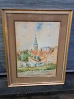 aquarelle veurne signe albert dillens, Ophalen of Verzenden