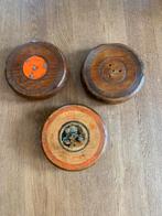 3 houten Krulbol, Antiek en Kunst, Curiosa en Brocante