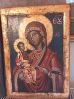 Eeuwenoud schilderij op hout, Antiek en Kunst, Antiek | Religieuze voorwerpen, Ophalen of Verzenden