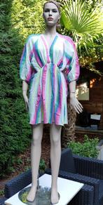 J & L Kleurrijke Korte Zomerjurk One Size, Maat 38/40 (M), J & L Paris, Overige kleuren, Nieuw