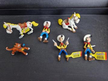 Lucky Luke Stripfiguren Plastoy 1997 en Schleich 1984