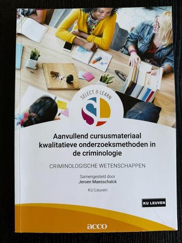 Kwalitatieve onderzoeksmethoden in de criminologie beschikbaar voor biedingen