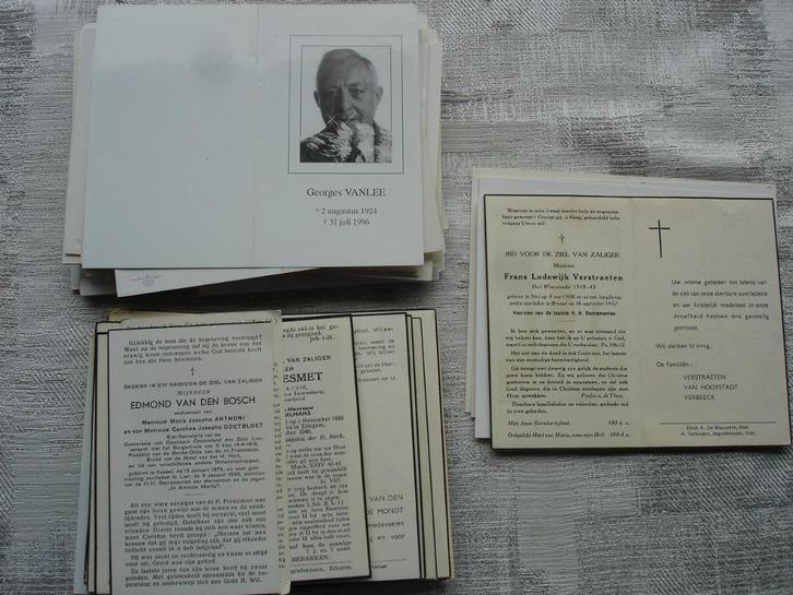 Lot Doodsprentjes Oud-Strijders 14/18, 40/45, Weerstanders, Verzamelen, Bidprentjes en Rouwkaarten, Rouwkaart, Verzenden