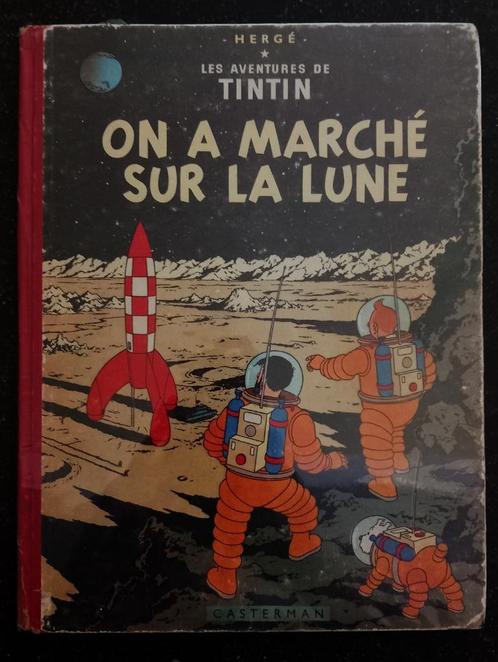 Kuifje - On a marché sur la lune - 1954 - +++, Livres, BD, Envoi