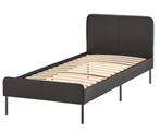 Ikea 90x200 SLATTUM eenpersoonsbed met matras, Huis en Inrichting, Slaapkamer | Bedden, 90 cm, Gebruikt, Eenpersoons, Metaal